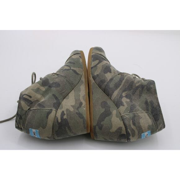 Toms Shoes Women's‎ 8.5 Camo Washed Desert Canvas Wedge Bootie - Picture 5 of 9